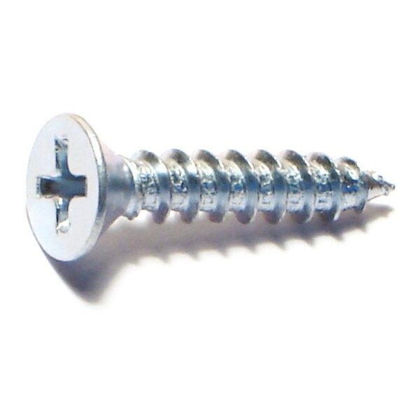 Midwest Fastener Sheet Metal Screw, #10 x 1 in, Zinc Plated Steel Flat Head Phillips Drive, 40 PK 63663 - main